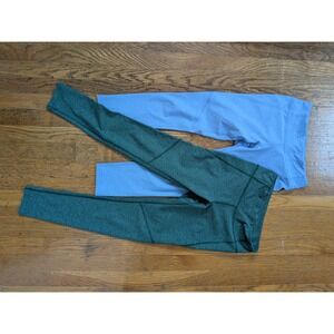 Outdoor Voices Leggings Lot of 2 Women's Small Blue Green Stretch Athletic